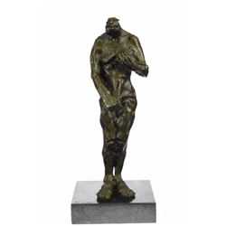 Hot Cast Female Creature Bronze Sculpture on marble base Figurine