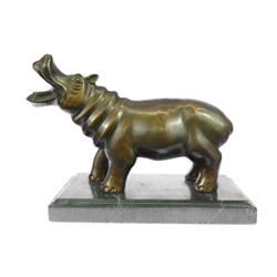 Wild Life Animal edition Hippopotamus African bronze sculpture