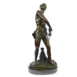 Bronze Sculpture Warrior With Sword