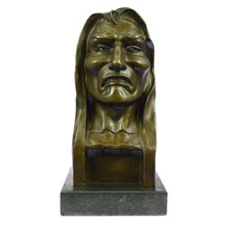 The Savage Bronze Sculpture Marble Base Figurine