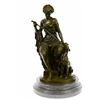 Image 1 : decorative bronze sculpture on marble base