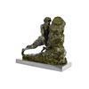 Image 8 : decorative   bronze sculpture on marble base