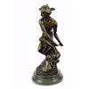 Image 8 : Mercury Bronze Statue On Marble Base Sculpture