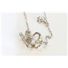 Image 2 : 14K WHITE GOLD PENDANT WITH CHAIN :2.5g/Diamond:0.23ct