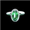 Image 1 : 3.38CT NATURAL TSAVORITE 14K W/G RING