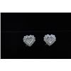 Image 3 : 18K White Gold And Diamond Earring Round Shape Diamond-1.53ct Princess Shape Diamond- 1.41ct Weight-