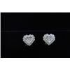 Image 4 : 18K White Gold And Diamond Earring Round Shape Diamond-1.53ct Princess Shape Diamond- 1.41ct Weight-