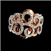 Image 1 : 0.60CT NATURAL DIAMOND 14K ROSE GOLD RING