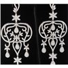 Image 1 : 11.75CT NATURAL DIAMOND 14K WHITE GOLD EARRING