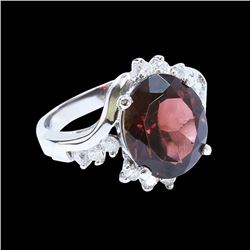 4.56CT NATURAL TOURMALINE 14K WHITE GOLD RING