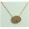 Image 2 : 14K ROSE GOLD PENDANT WITH CHAIN 4.9g/Champagne 0.66ct