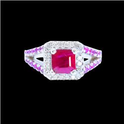 1.60CT NATURAL RUBY 14K W/G RING