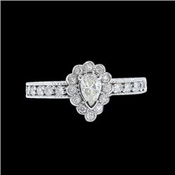 0.35CT NATURAL DIAMOND 14K WHITE GOLD RING