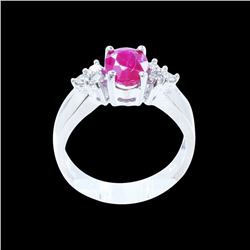 1.64CT NATURAL RUBY 14K W/G RING