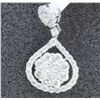 Image 1 : 18K WHITE GOLD DIAMOND PENDANT:2.21 GRAMS/DIAMOND:1.38CT