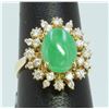 Image 1 : 14K:5.74g/Diamond:0.73ct/Jade:3.73ct