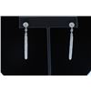 Image 2 : 18K White Gold And Diamond Dangling Earring Round Shape Diamond-1.93ct Weight-3.86 Grams