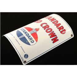 Vintage Standard Red Crown Gas Pump Sign