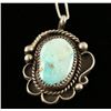 Image 1 : Traditional Navajo Turquoise Pendant