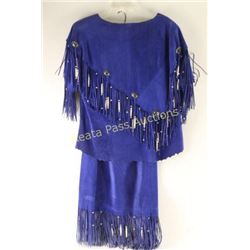 Beautiful Blue Suede Western Outfit