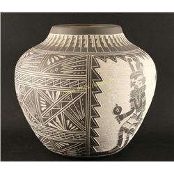 Acoma Incised Carved Pot