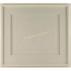 Embossed White on White Paper Art