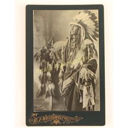 Old West Indian Chief Cabinet Card Photo