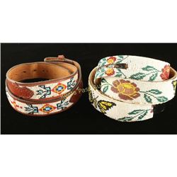 Lot of 2 Beaded Belts