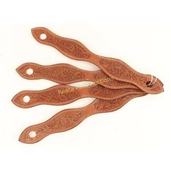 (4) Floral Tooled rein straps