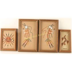 Collection of 4 Small Sand Paintings