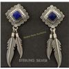 Image 2 : Lot of 3 Lapis & Sterling Silver Earrings