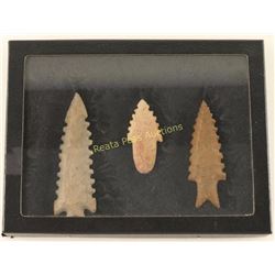 Lot of Stone Serrated Arrowheads
