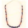 Image 1 : Cobalt Chevron Trade Bead Necklace