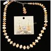 Image 1 : Natural White Stone Necklace & Earrings Set