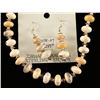 Image 2 : Natural White Stone Necklace & Earrings Set