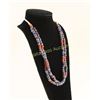 Image 1 : Cobalt Chevron Trade Bead Necklace