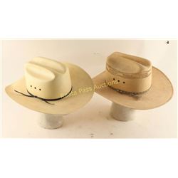 Lot of 2 Straw Cowboy Hats