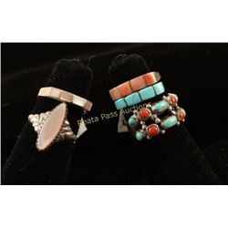 Lot of 5 Sterling Silver Rings