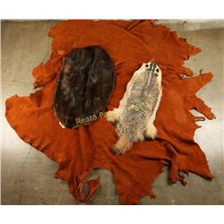 2 Pelts & Leather Pieces