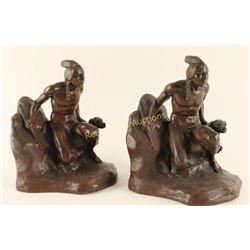 C. Vieth Indian Hunter Bookends