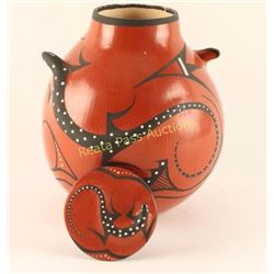 Zuni Effigy Pot with Lizards