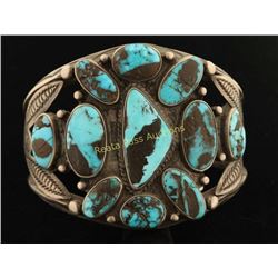 Pre 1940's Turquoise Cluster Bracelet