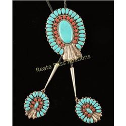 Coral & Turquoise Bolo