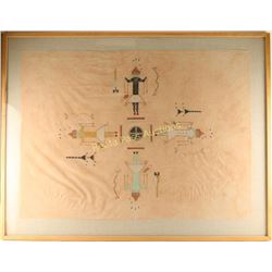 Large Navajo Painting on Muslin