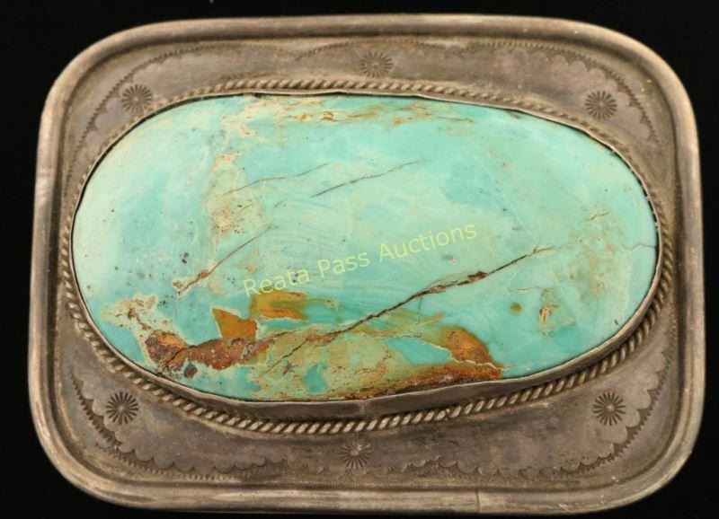 Large Turquoise Belt Buckle