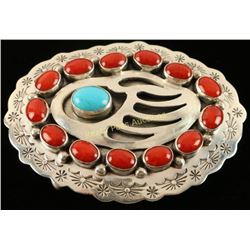 Sterling Bear Claw Belt Buckle