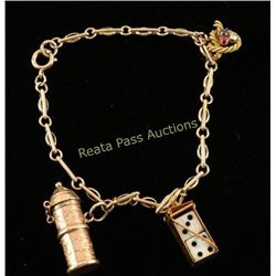 Vintage Gold Charm Bracelet