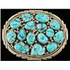 Image 1 : Turquoise Cluster Navajo Belt Buckle
