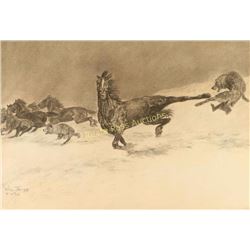 Original Charcoal on Paper by Will James