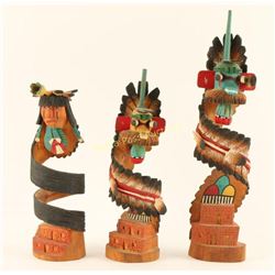 Lot of 3 Kachina Dolls